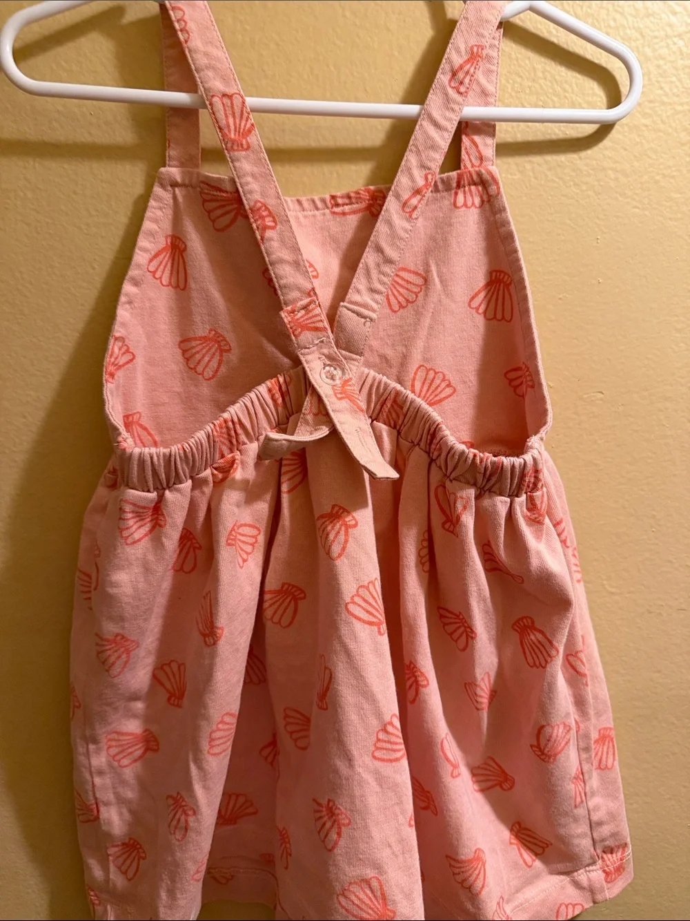 Hanna Andersson Girls Pink Shell-Print Sundress